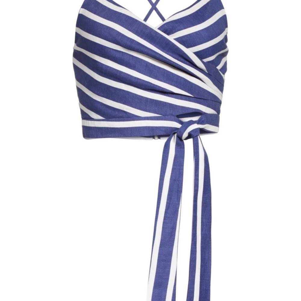 Alice + Olivia Navy and White Top